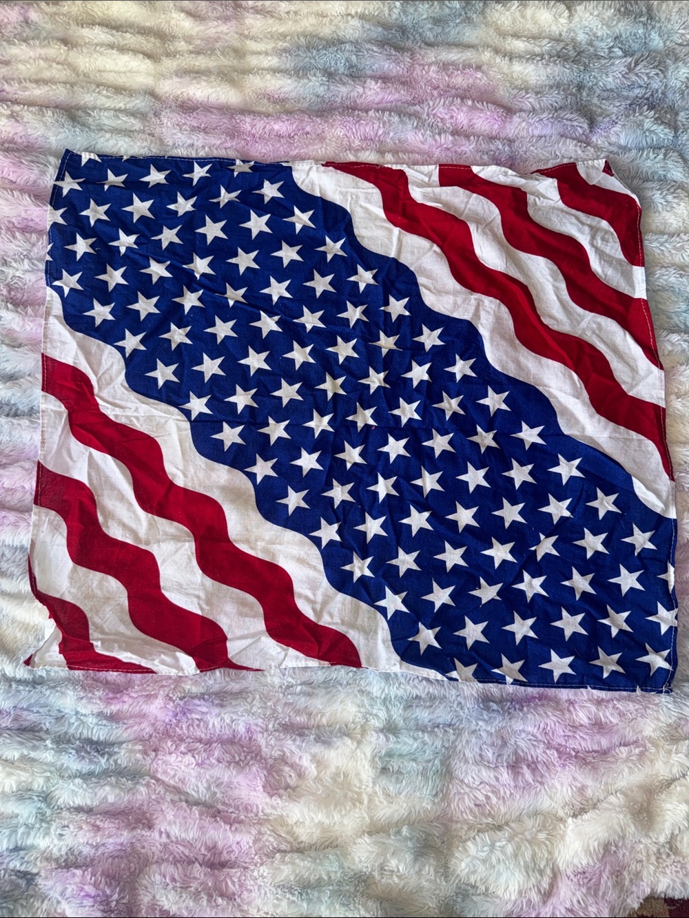 Urban Outfitters Red White and Blue Star Wave Scarf